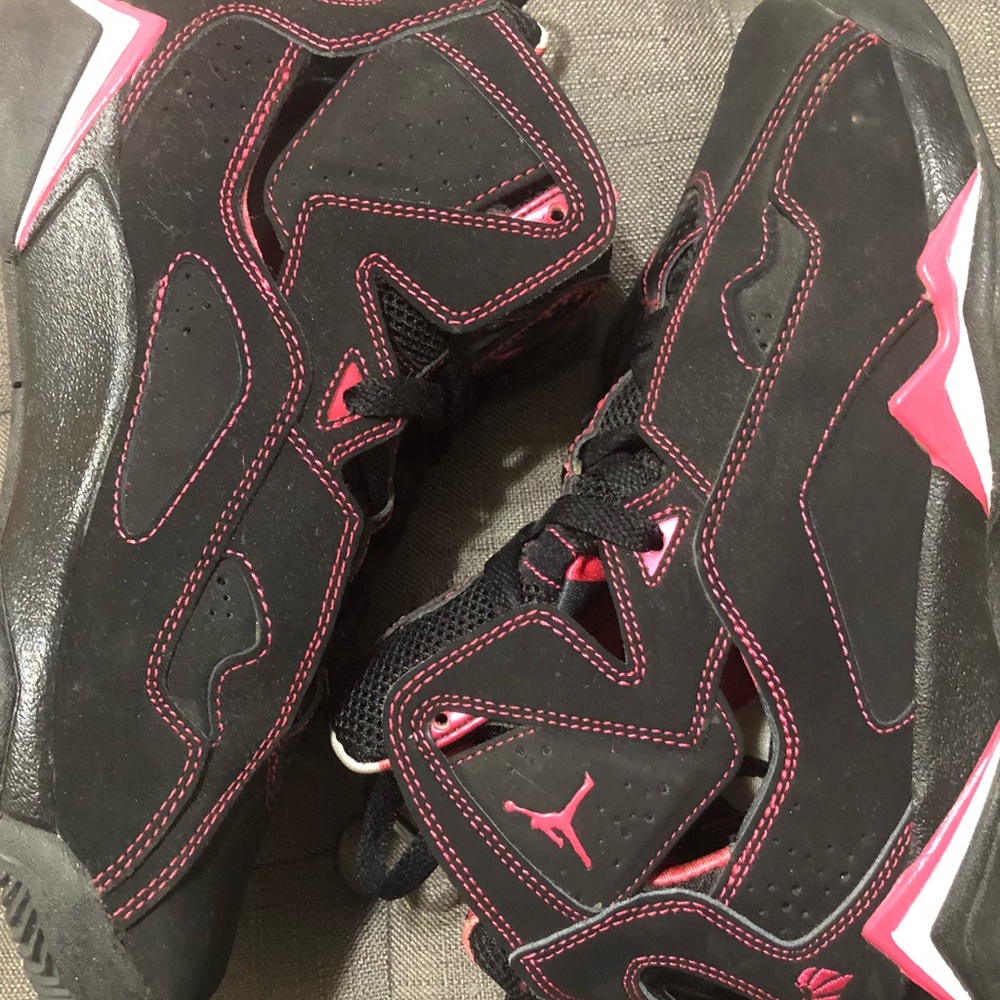 Pink and Black Air Jordans